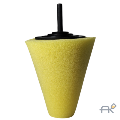 Губка полировальная для дрели конусная (80/30мм.желтая) (RF-PL80H)